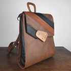 Eslo Columbia hazai designer női rosado bőr hátitáska, hátizsák, prémium minőség, kézzel készített egyedi dizájn.