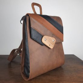 Eslo Columbia hazai designer női rosado bőr hátitáska, hátizsák, prémium minőség, kézzel készített egyedi dizájn.