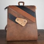 Eslo Columbia hazai designer női rosado bőr hátitáska, hátizsák, prémium minőség, kézzel készített egyedi dizájn.