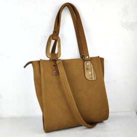 ESLO Luna Karamell női bőr válltáska