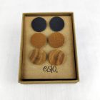 Eslo fülbevaló szett fekete