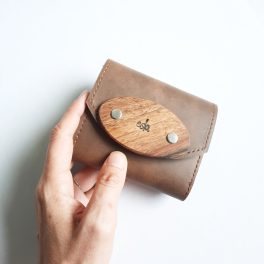 Leather Batik wallet mini