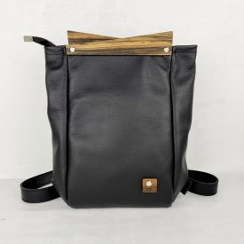 Eslo Pure Fekete Női Bőr Hátitáska