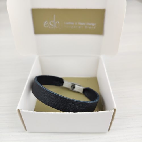 Eslo Női Bőr Karkötő Fekete