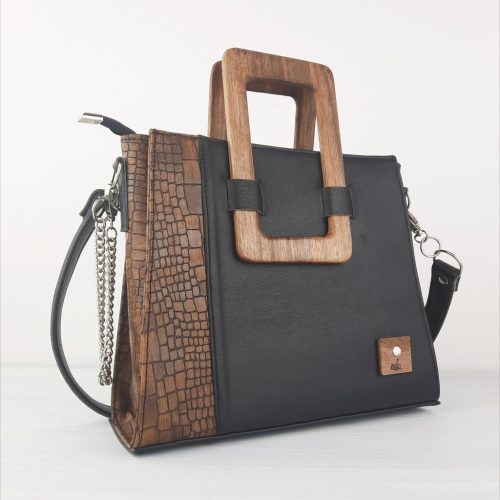 ESLO Pix 4in1 Black Mix Women's Leather Bag LIMITED