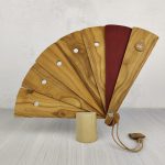 Eslo Apricot Fan with Burgundy Leather LIMITED