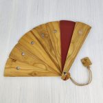 Eslo Apricot Fan with Burgundy Leather LIMITED