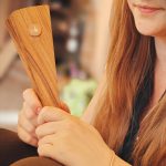 Eslo Apricot Fan with Burgundy Leather LIMITED