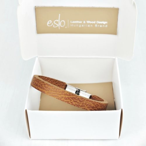 Eslo Női Bőr Karkötő Karamell