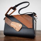 Eslo Columbia hazai designer női  negero bőr oldaltáska, prémium minőség, kézzel készített egyedi dizájn.