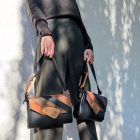 Eslo Columbia hazai designer női  negero bőr oldaltáska, prémium minőség, kézzel készített egyedi dizájn.