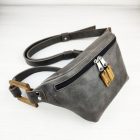 Eslo Roger bőr crossbody/övtáska szürke uniszex