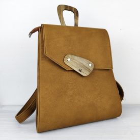 Eslo Luna Karamell női bőr hátitáska LIMITED 