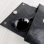 ESLO split black leather eyewear case LIMITED