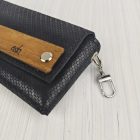 ESLO hasított fekete bőr szemüvegtok LIMITED